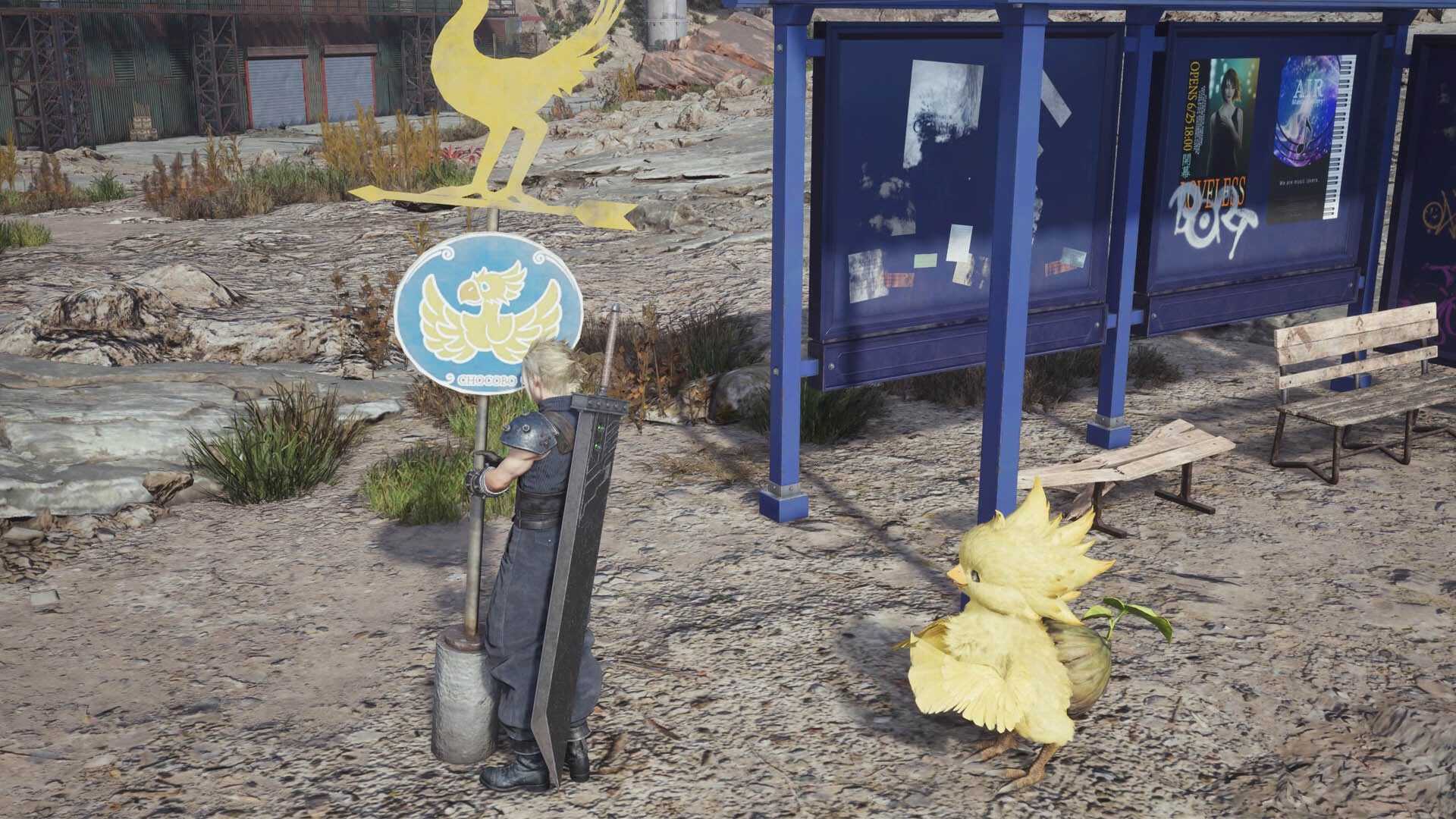 final fantasy 7 rebirth cloud repairing chocobo stop