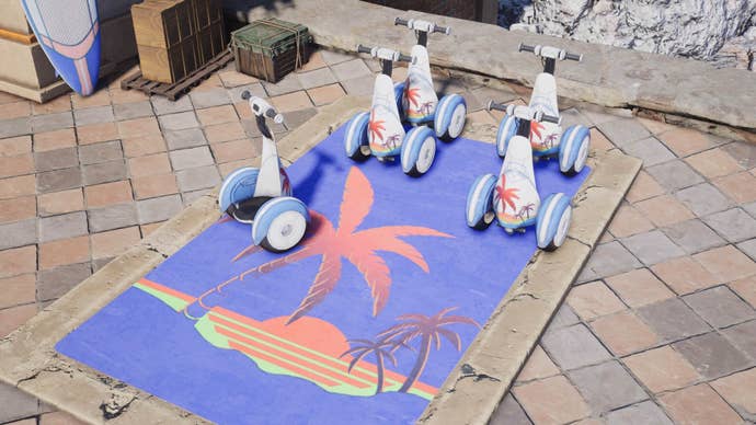 final fantasy 7 rebirth costa del sol blue wheelie parking lot