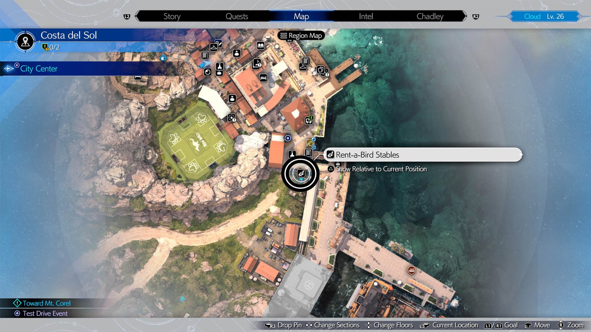 final fantasy 7 rebirth costa del sol rent a bird stable map location