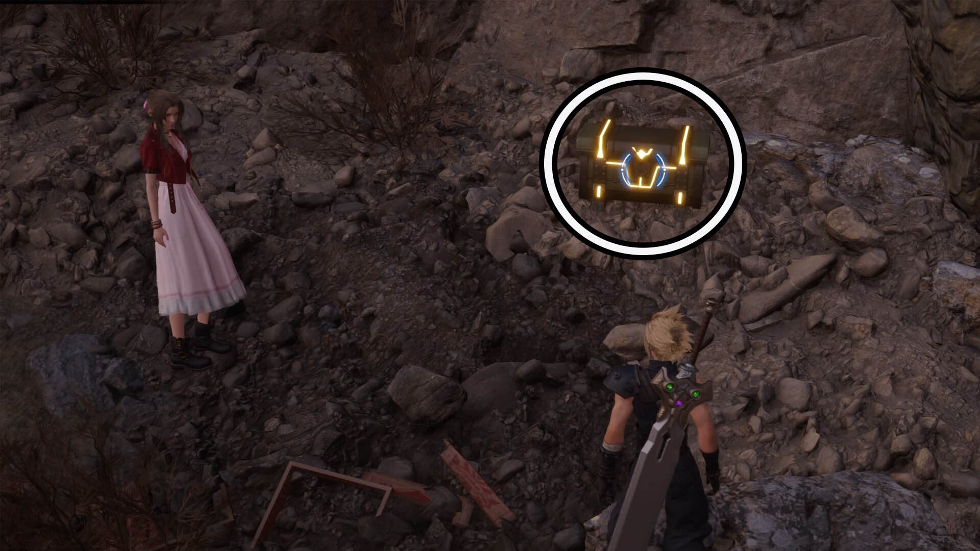 final fantasy 7 rebirth desolate worksite cache chest one