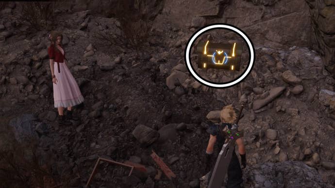 final fantasy 7 rebirth desolate worksite cache chest one