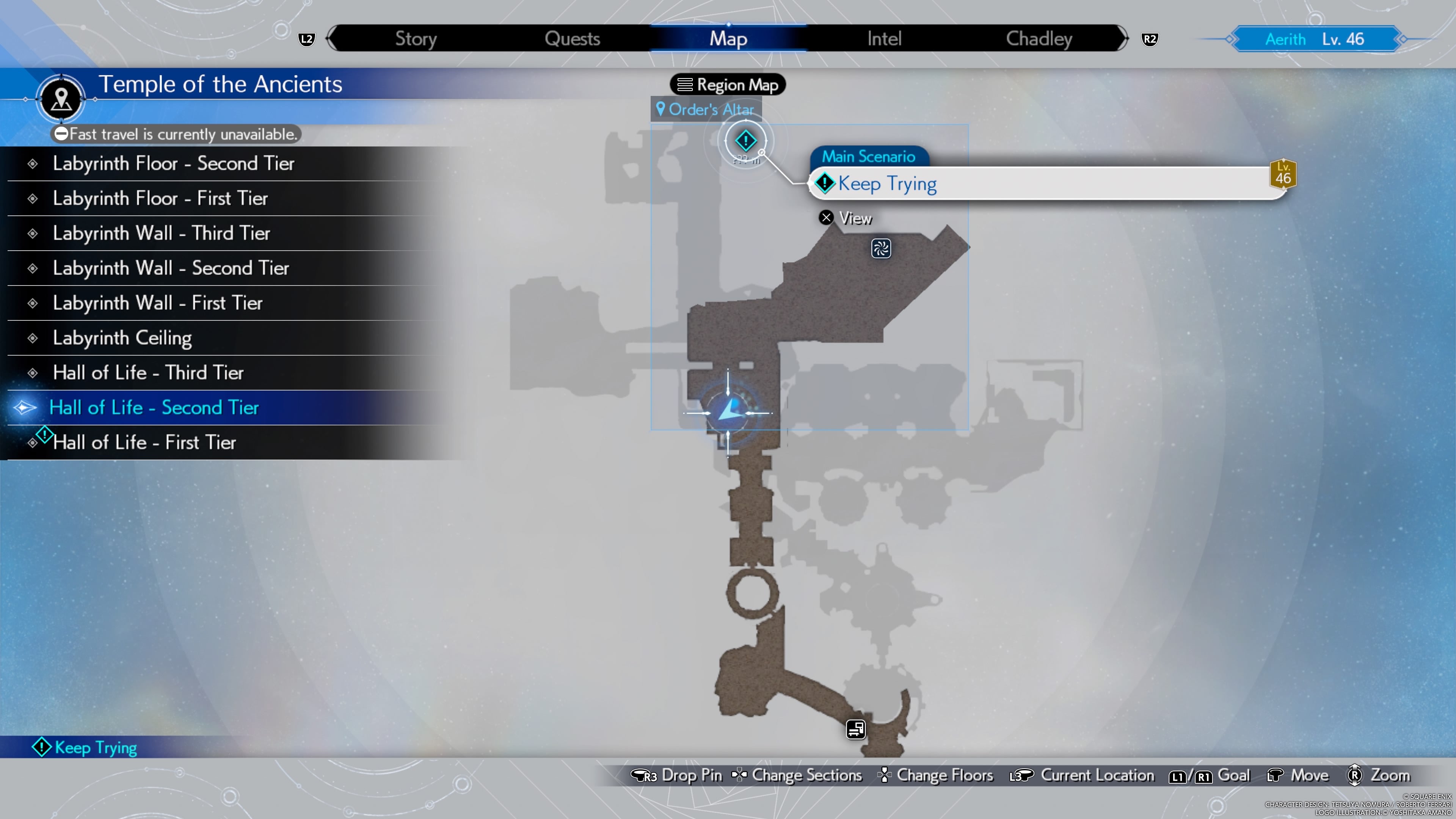 Map showing the location of Aerith&rsquo;s Gambanteinn weapon in Final Fantasy 7 Rebirth.