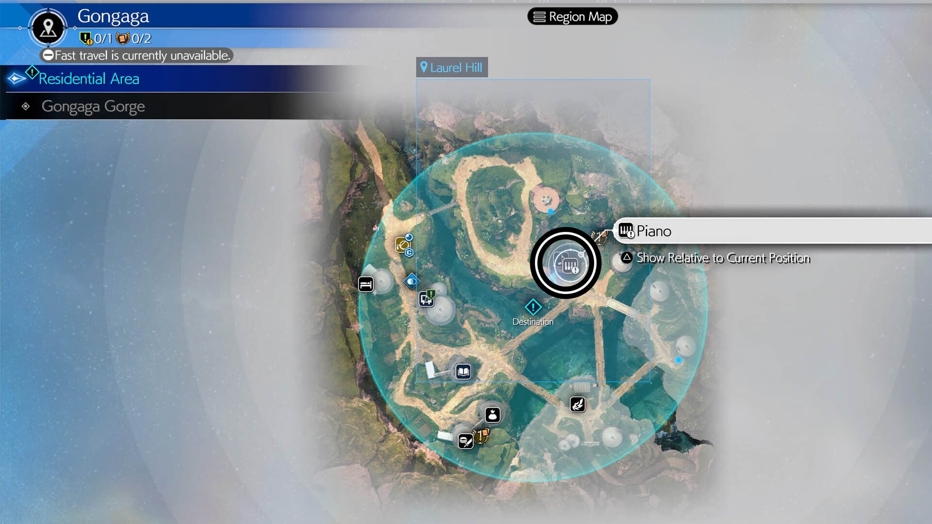 final fantasy 7 rebirth gongaga village piano cinco de chocobo sheet music map location