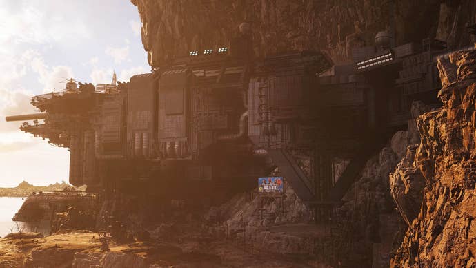 The view from Mythril Mine of upper city Junon