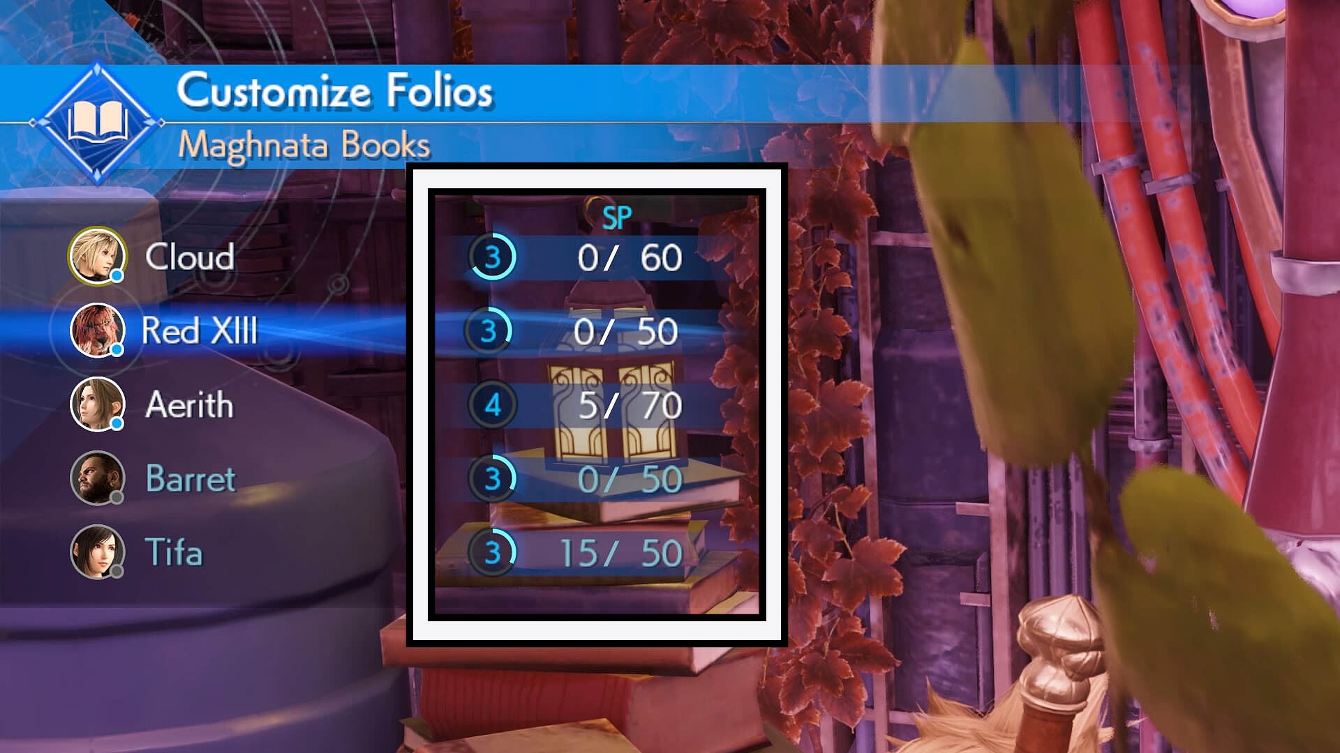 final fantasy 7 rebirth maghnata books folio sp character counters