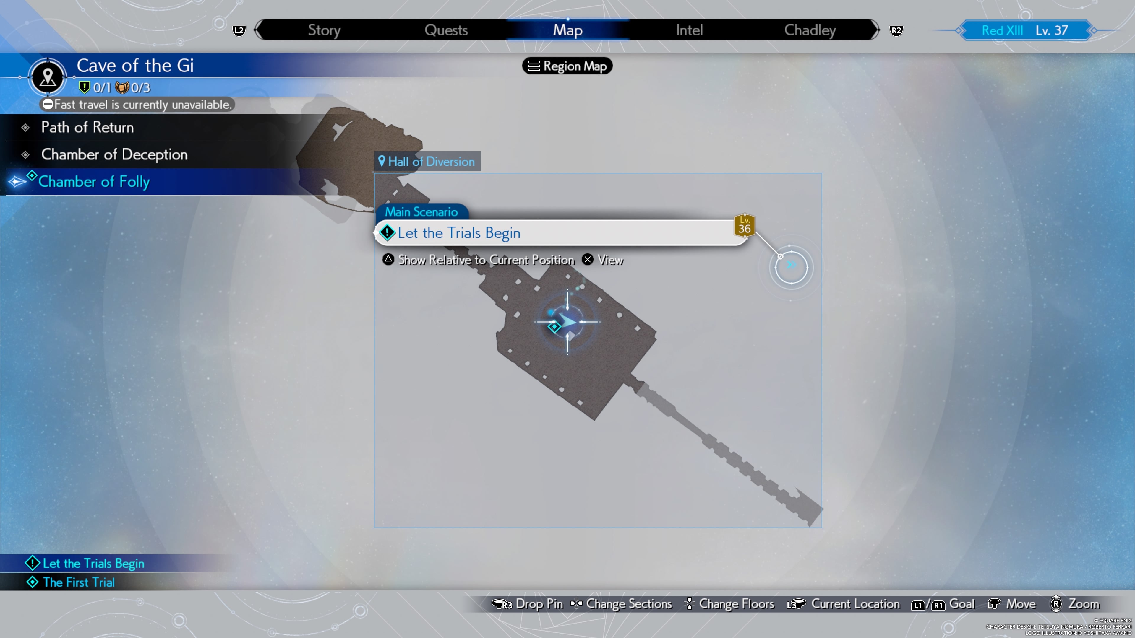 Map showing the location of Red 13&rsquo;s Mystic Collar weapon in Final Fantasy 7 Rebirth.