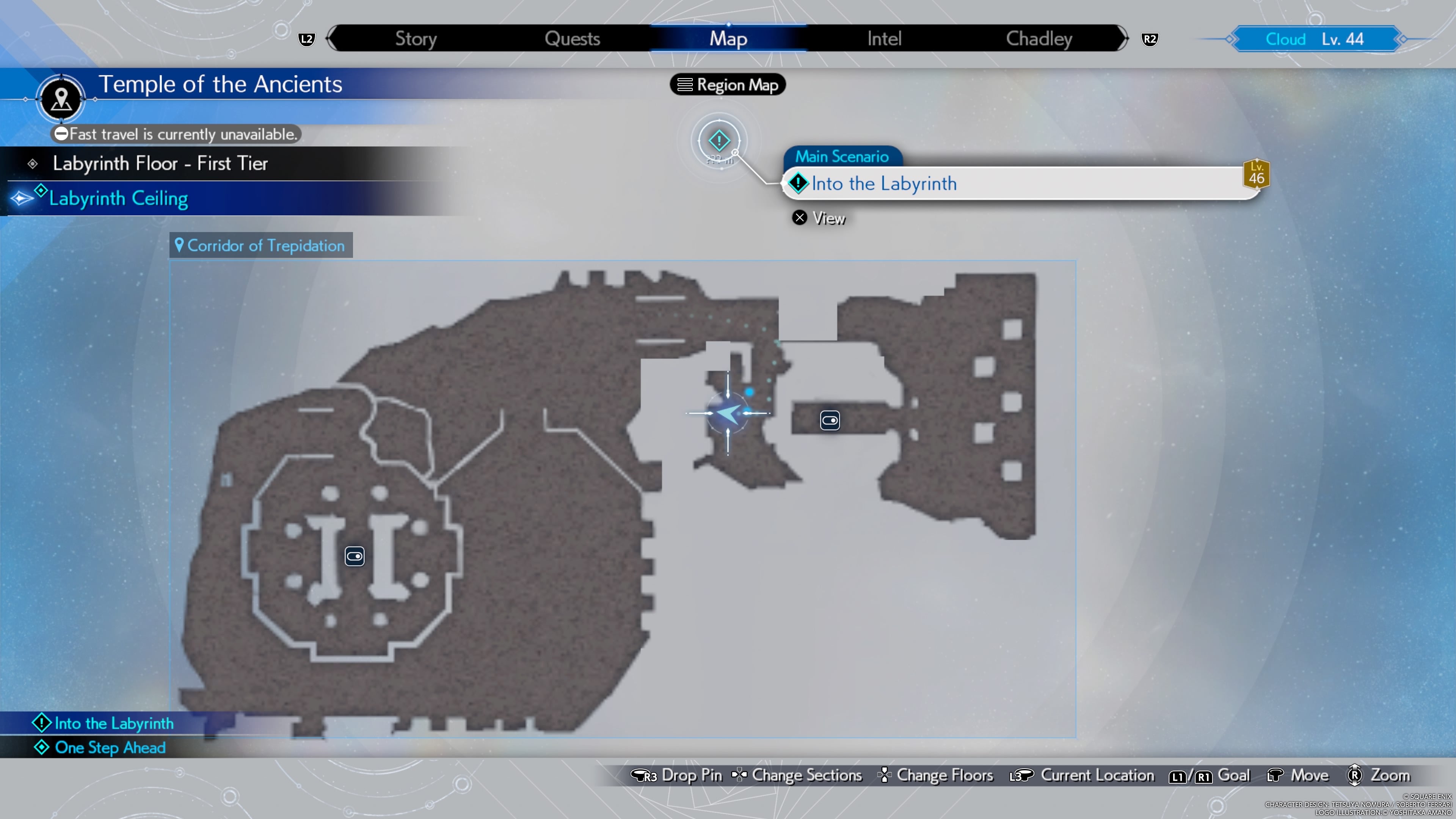 Map showing the location of Cloud&rsquo;s Slipstream Saber weapon in Final Fantasy 7 Rebirth.