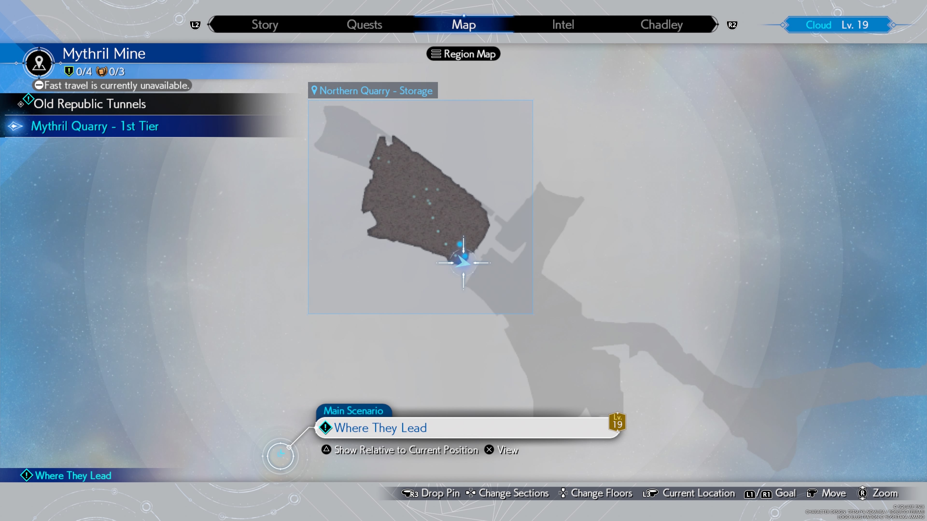 Map showing the location of Tifa&rsquo;s Sylph Gloves weapon in Final Fantasy 7 Rebirth.