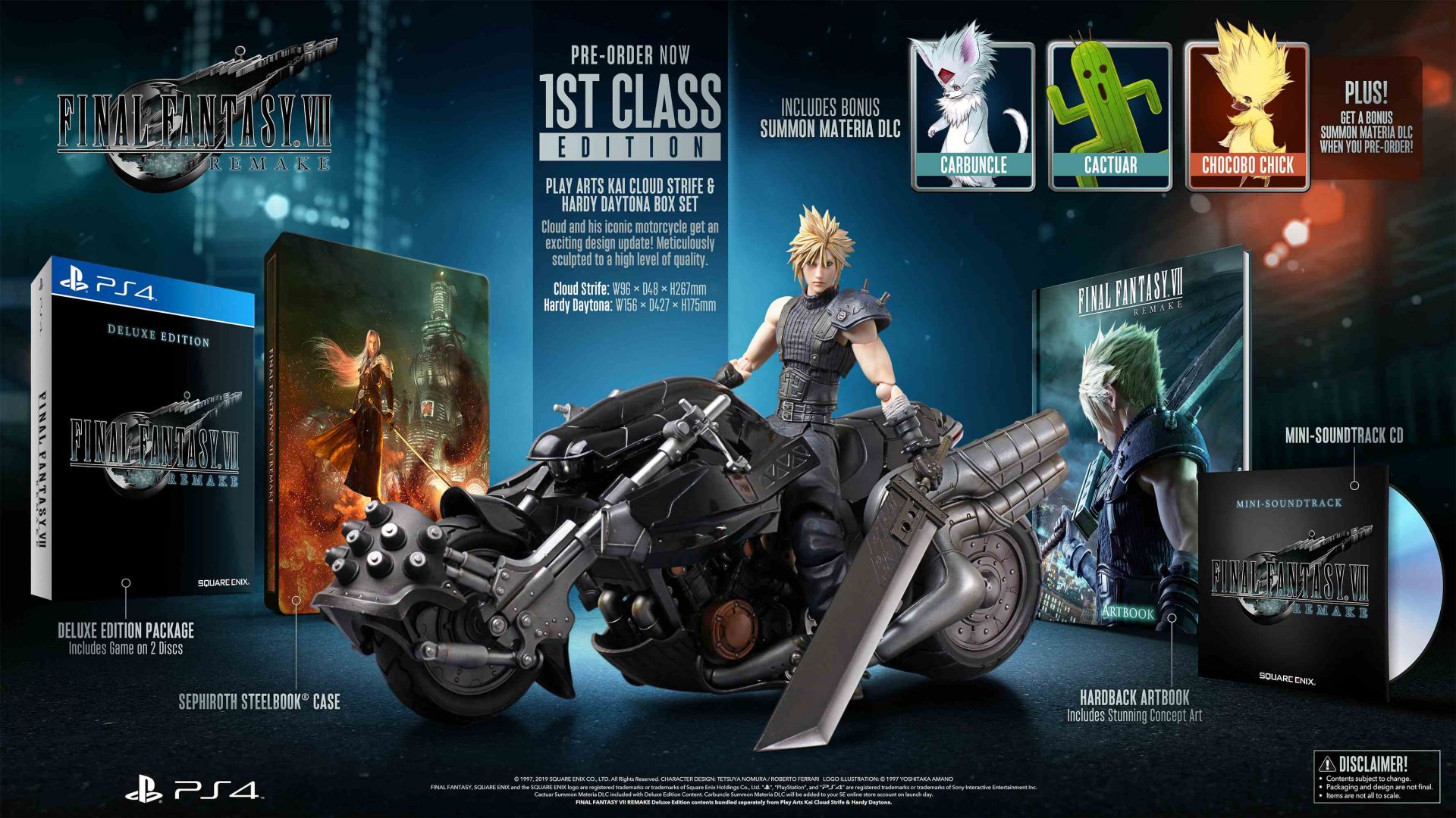 Play arts kai cloud strife clearance & hardy daytona box set