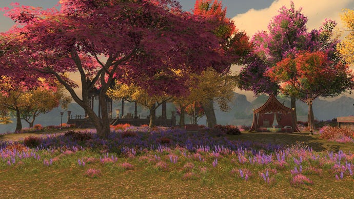 A calming forest blossoms.