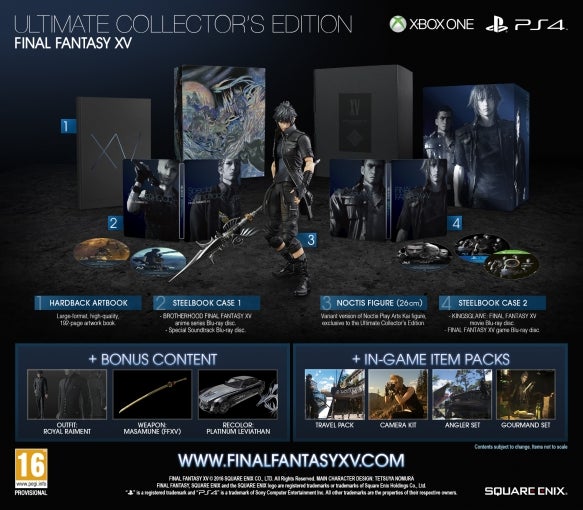 The $270 Final Fantasy 15 Ultimate Collector's Edition does not 