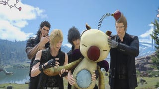 This video shows how to use a Moogle squeaky toy as a decoy in Final Fantasy 15