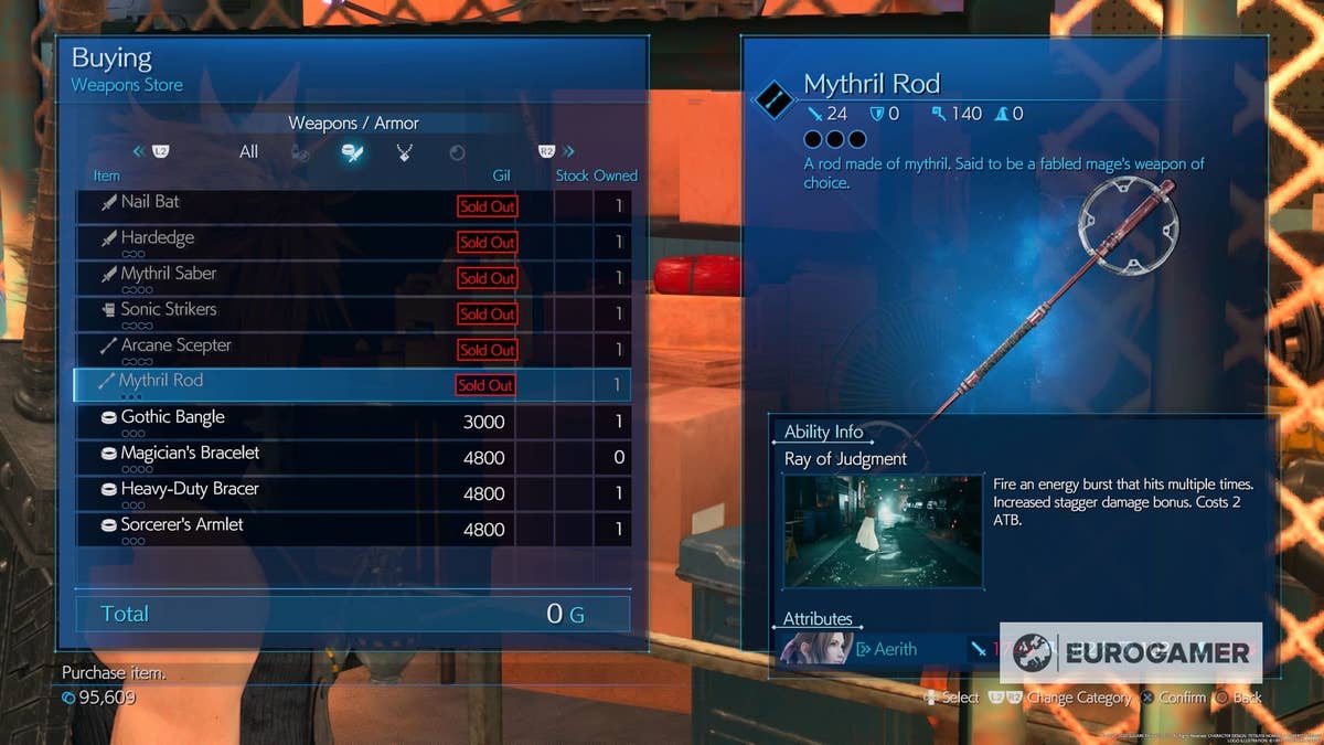 Final Fantasy 7 Remake weapons list and locations, plus abilities