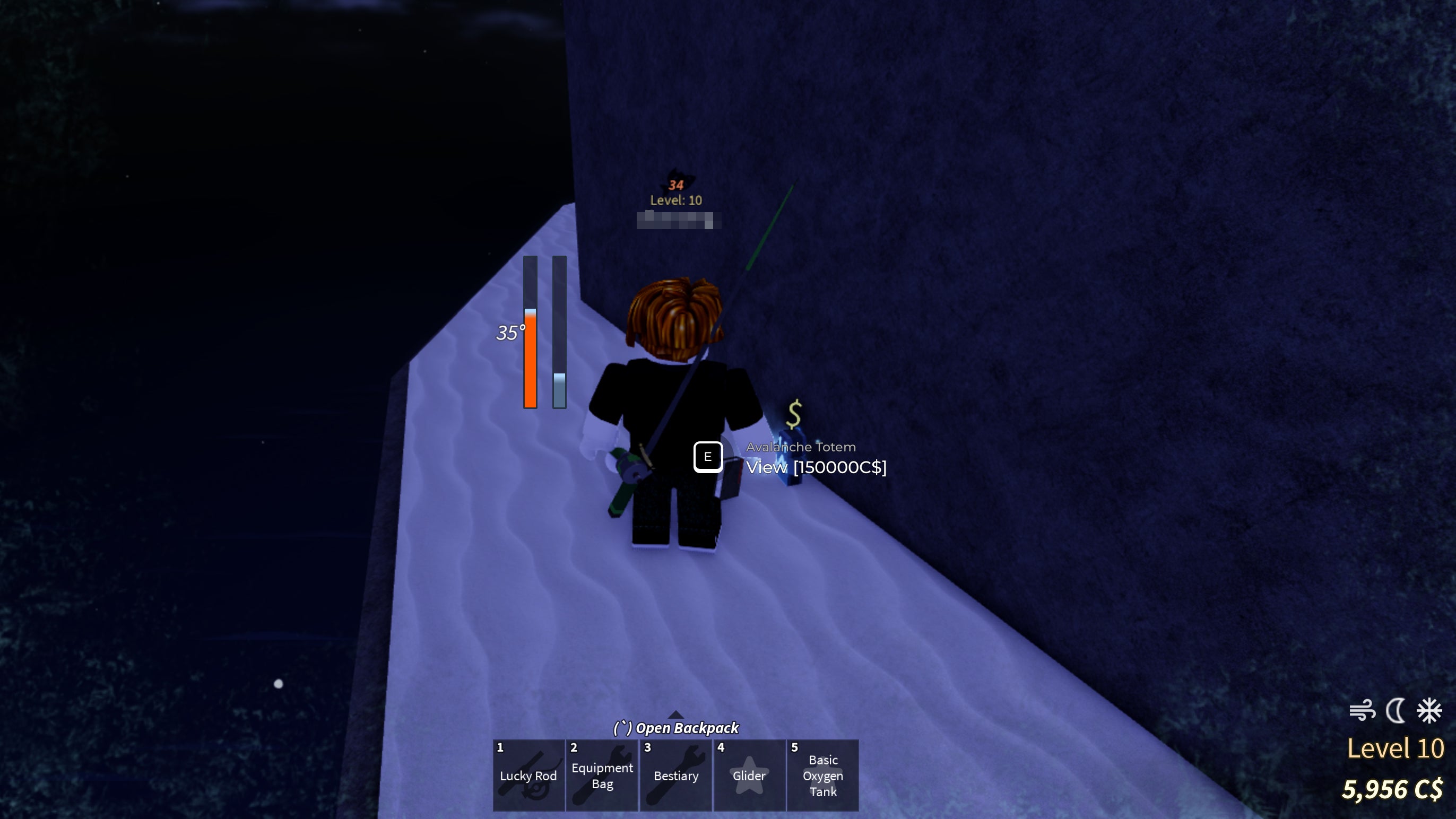 The Avalanche Totem in Fisch.