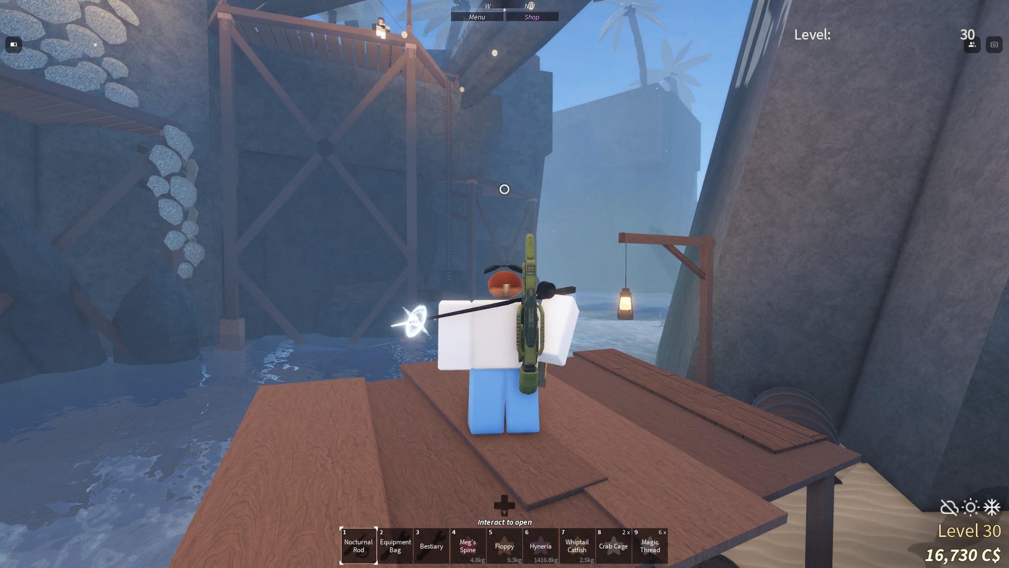 A fisherman on the docks of Sunstone Island in Fisch. - 3