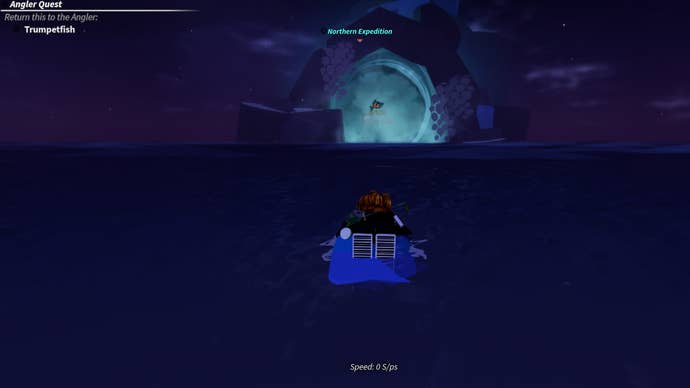 Teleport to the Northern Expedition in Fisch.