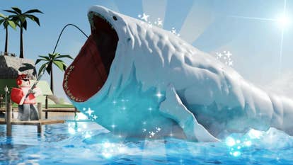 The header image of Fish It! in Roblox.