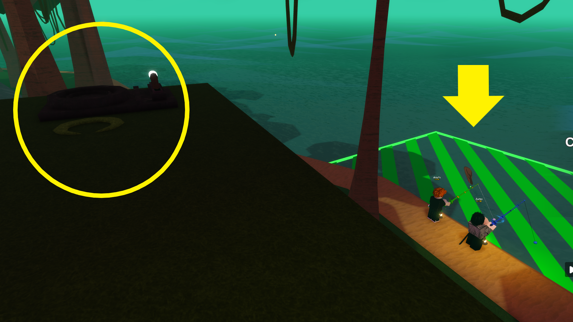 A view overlooking the location of the Crescent Artifact and its corresponding lever in Fish It. - 6
