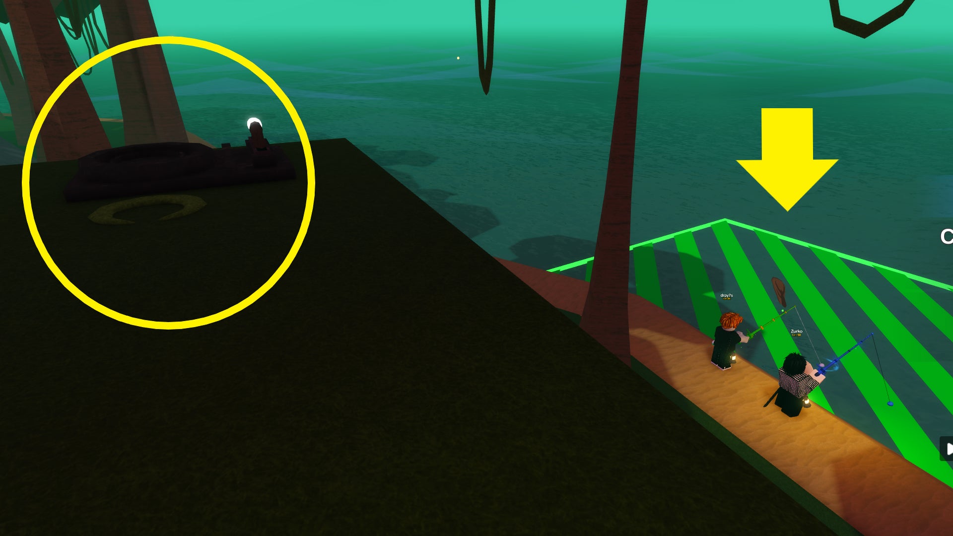 A view overlooking the location of the Crescent Artifact and its corresponding lever in Fish It. - 6