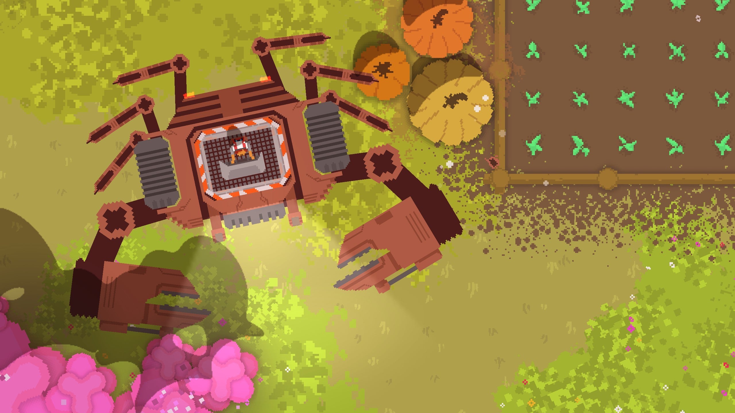 Vix rides a giant crab machine in FixFox.