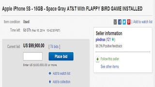 iPhone with pre-installed Flappy Bird app sitting at $99,900 on eBay right now