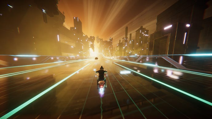 Riding a cyberbike in Flashback 2.