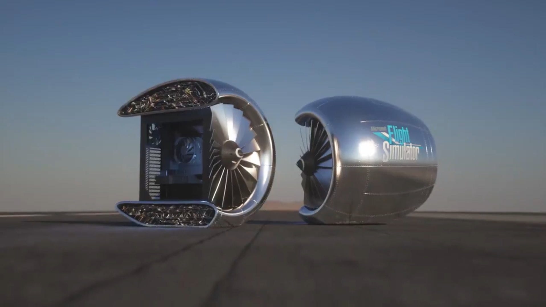 Who has room in their house for this Flight Sim turbine PC case? | Rock ...