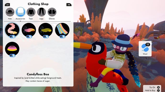 Customising your player and bird in Flock.