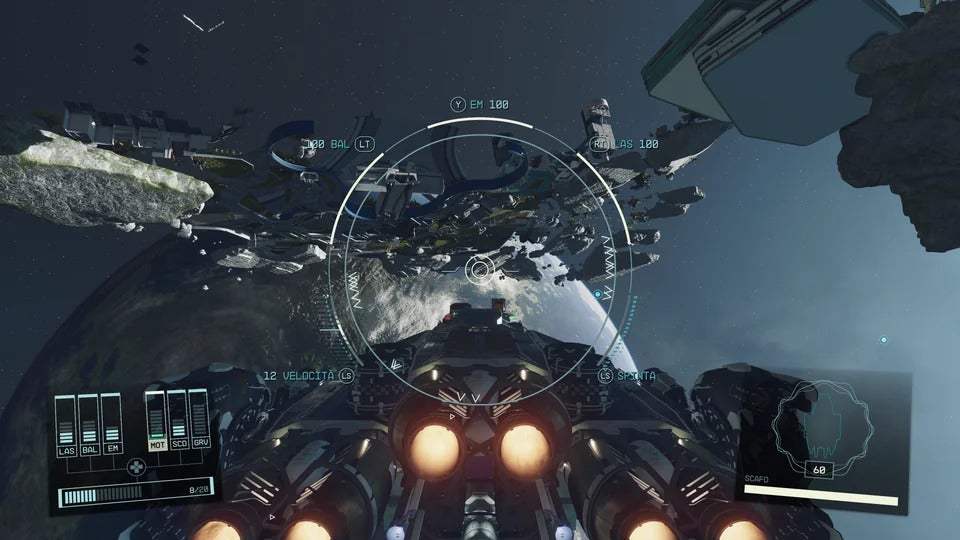 A Starfield bug in which the city of New Atlantis appears in space outside the player&rsquo;s ship.