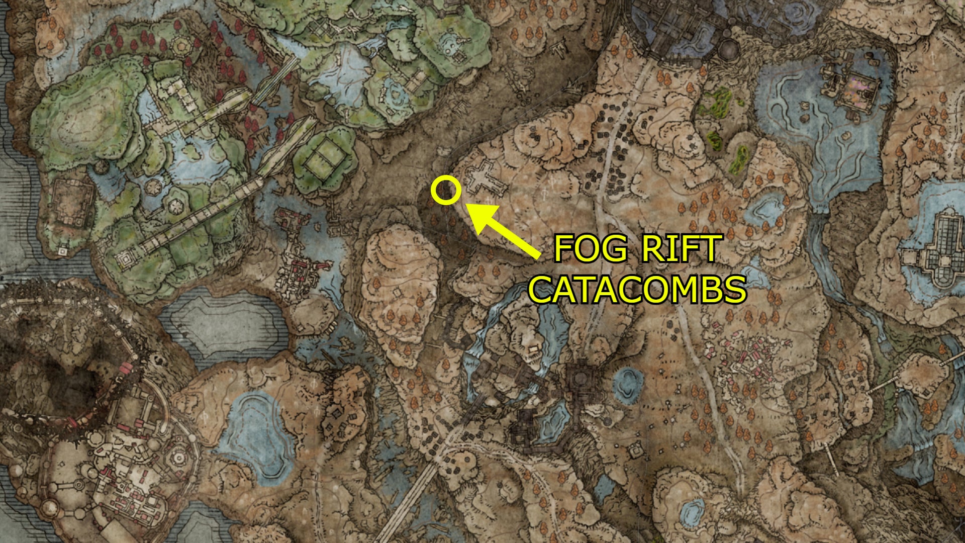 Elden Ring DLC   Fog Rift Catacombs Map 