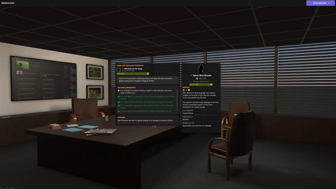 A manager’s desk in Football Manager 2024.