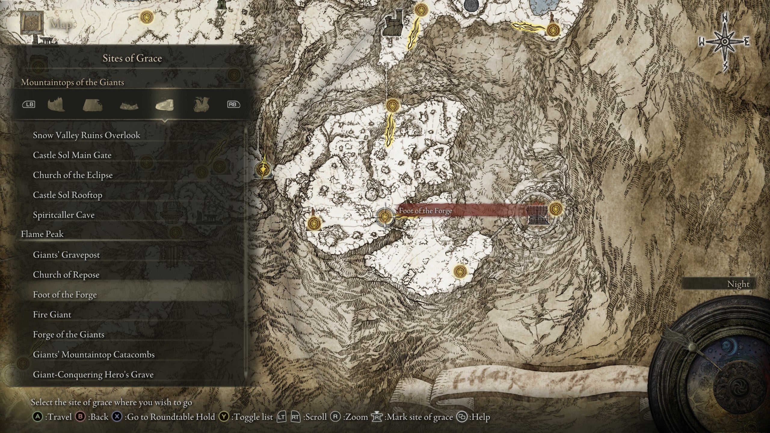 Foot of the Forge Grace in Elden Ring