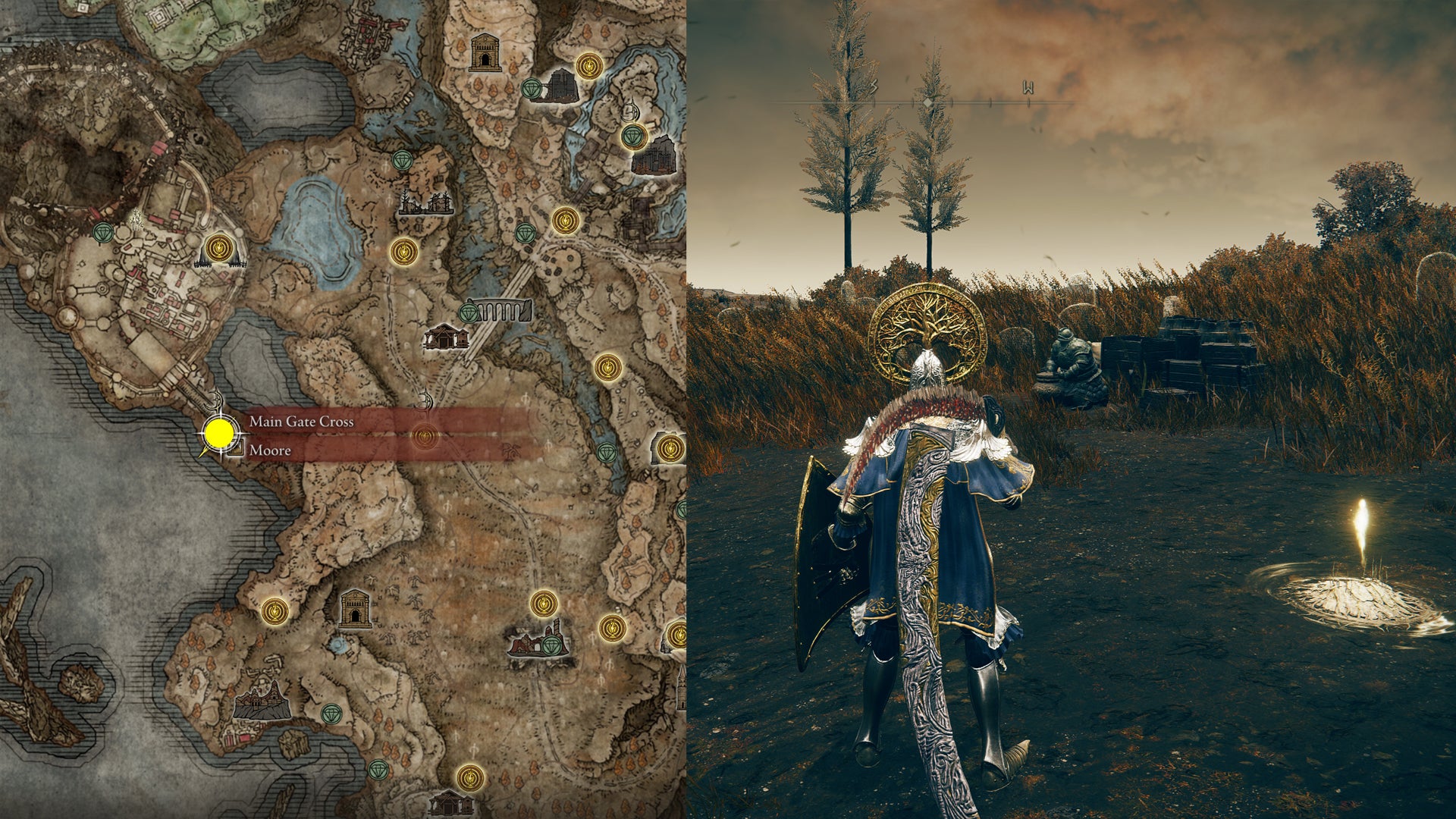 The location of Forager Brood Cookbook [7] in Elden Ring.