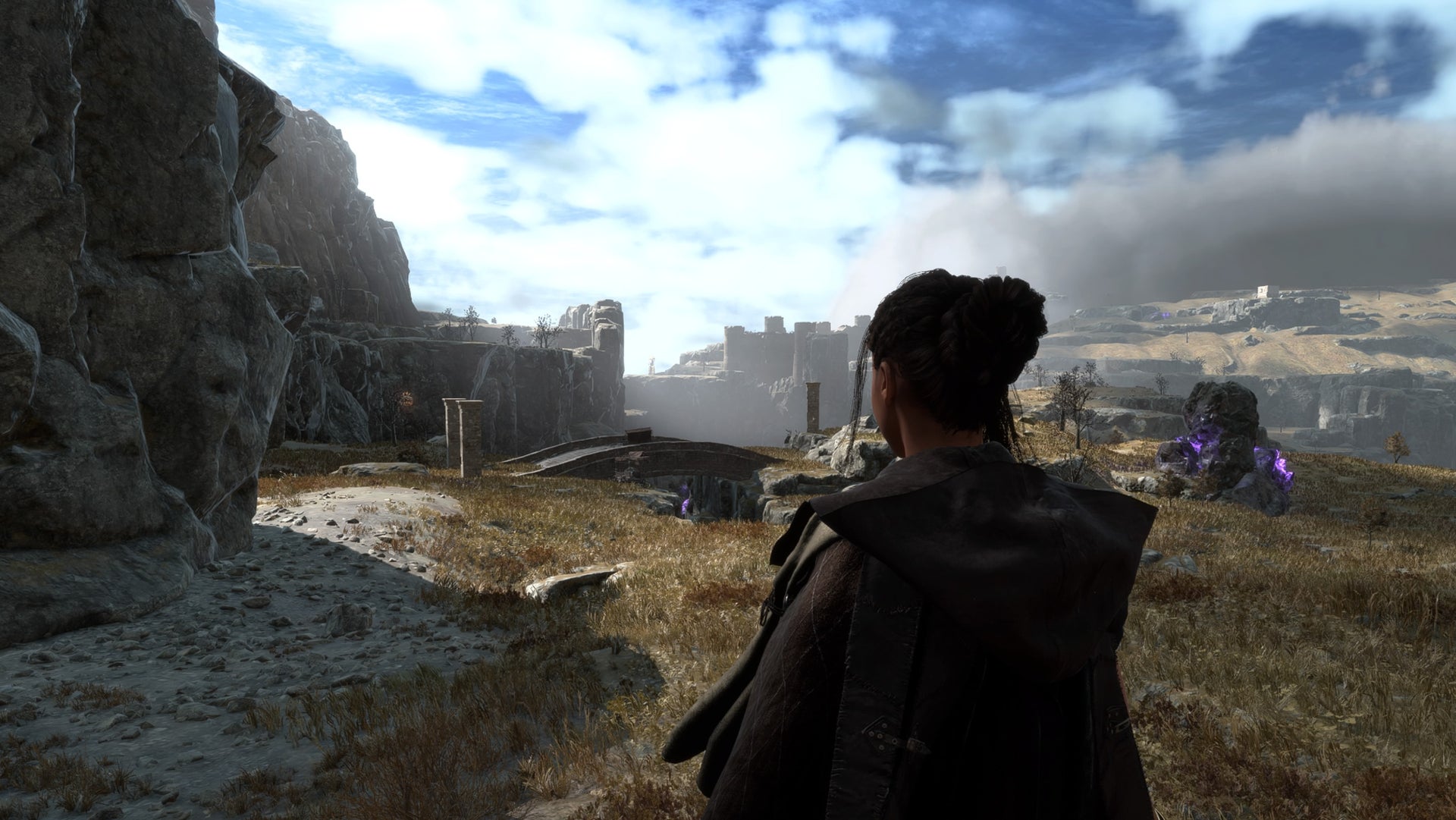 Forspoken, Frey is overlooking the land outside the edge of Cipal