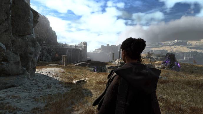 Forspoken, Frey is overlooking the land outside the edge of Cipal