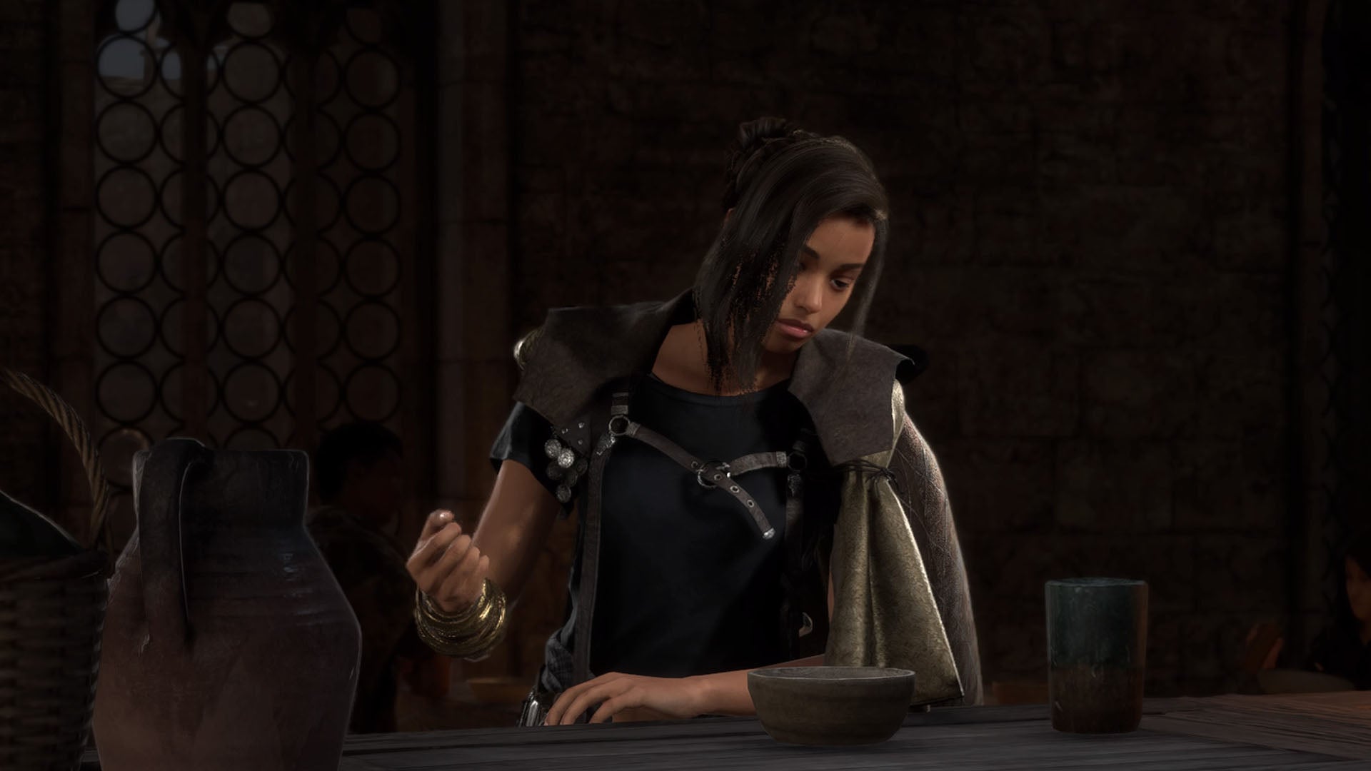 Forspoken, Frey is at a tavern and is rolling the Partha