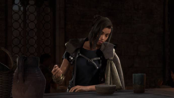 Forspoken, Frey is at a tavern and is rolling the Partha