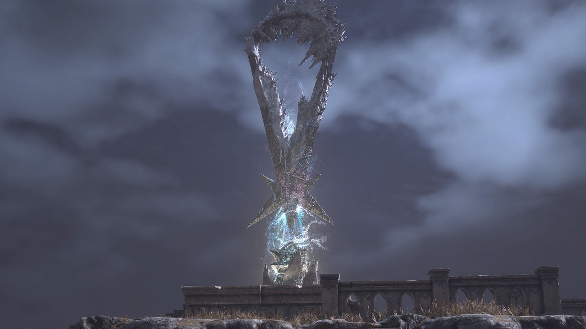 Forspoken, a Monument sat on a hill