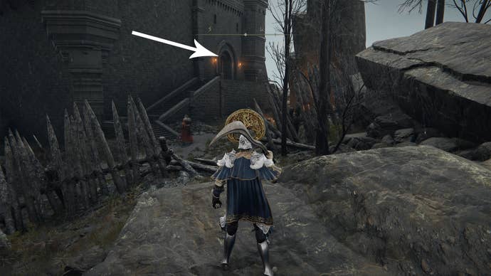 The entrance to Fort Laiedd in Elden Ring.