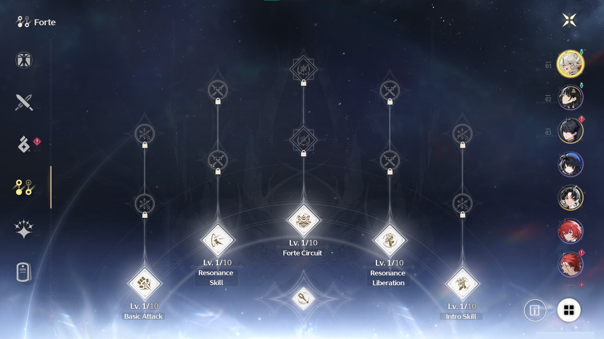 A screenshot showing the Forte menu in Wuthering Waves. - 3