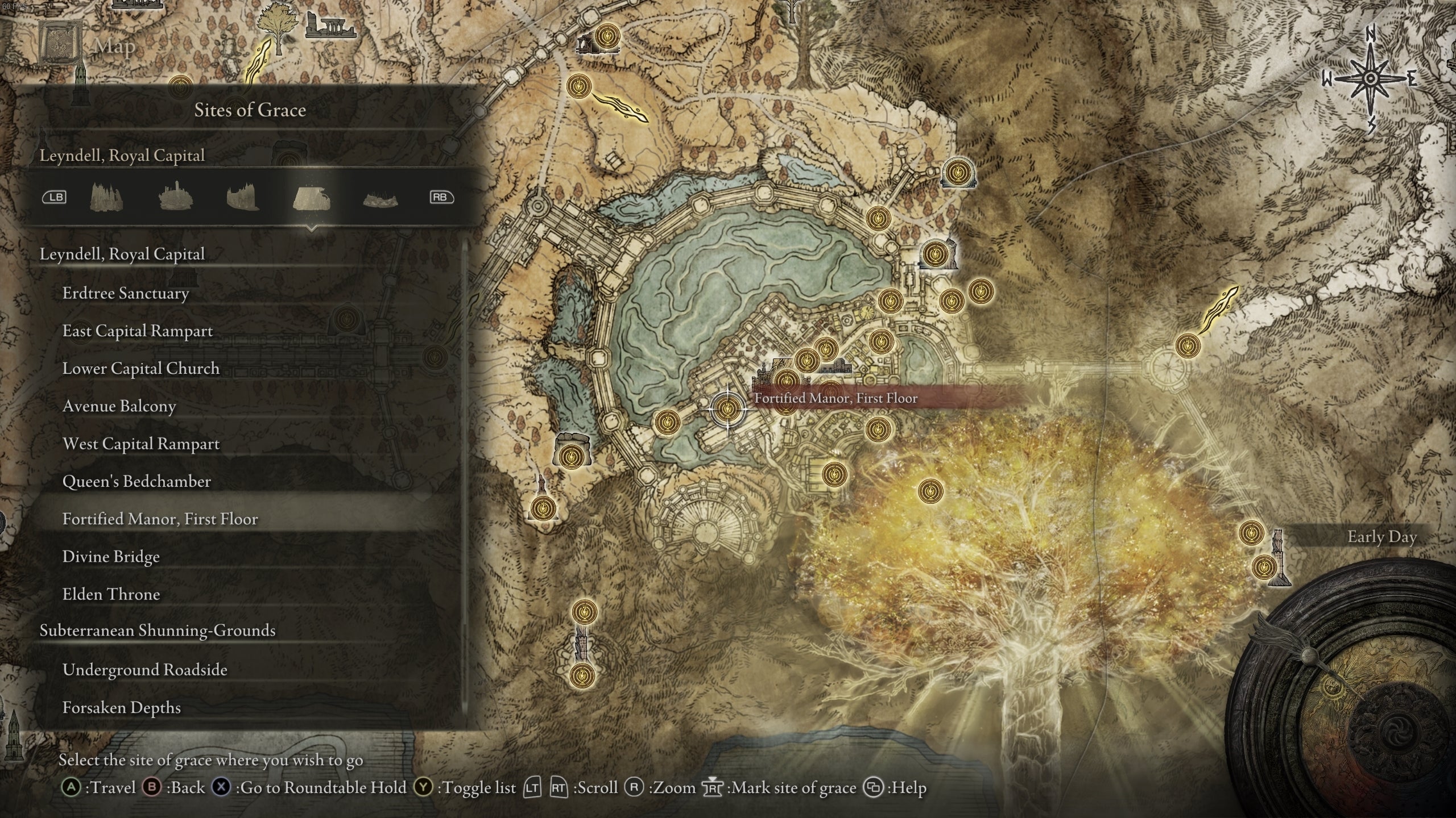 Fortified Manor First Floor Grace in Elden Ring