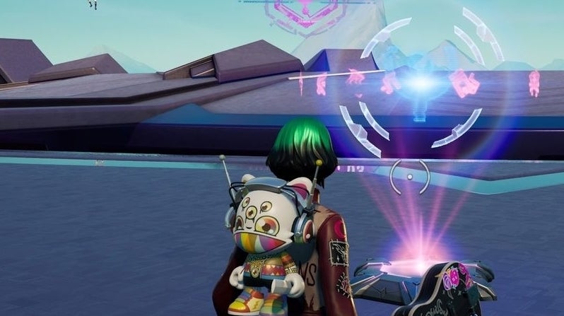 Fortnite -  Alien Hologram Pad gebruiken op de top van een Party UFO uitgelegd