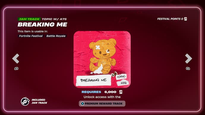 An injured teddy on a pink square as an album cover sits on a deep red background.