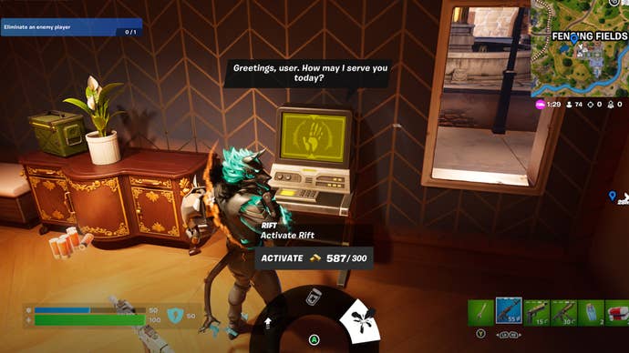 fortnite cerberus player purchasing from midas service station