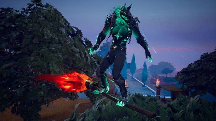 fortnite cerberus riding witch broom