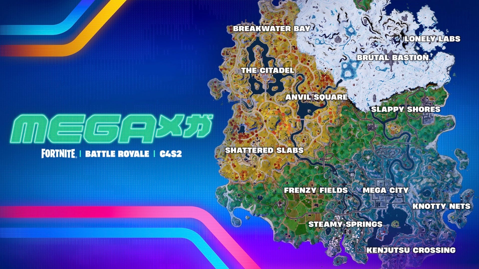 Fortnite Chapter 4 Season 2 map, named locations and landmarks ...