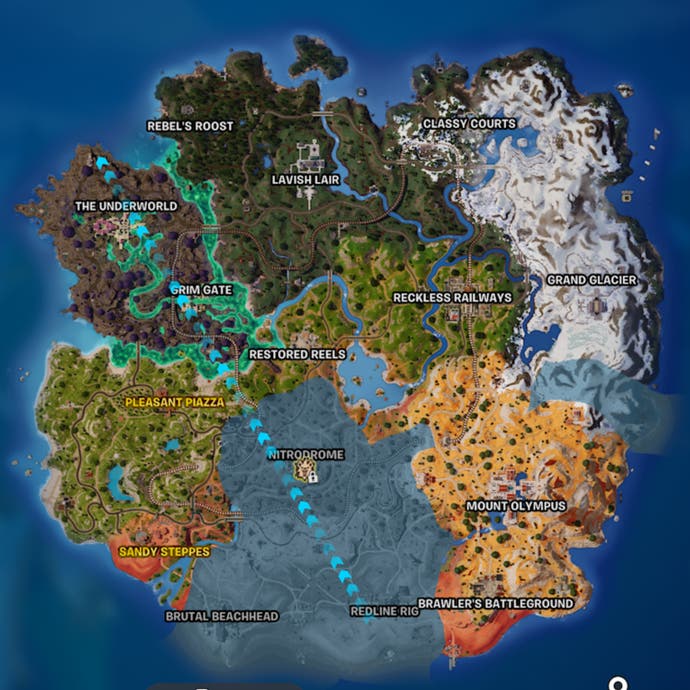 fortnite chapter 5 season 3 map with named locations