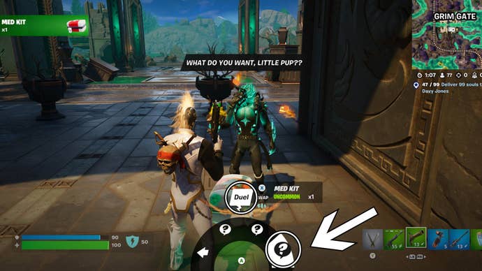 fortnite duel cerberus conversational option