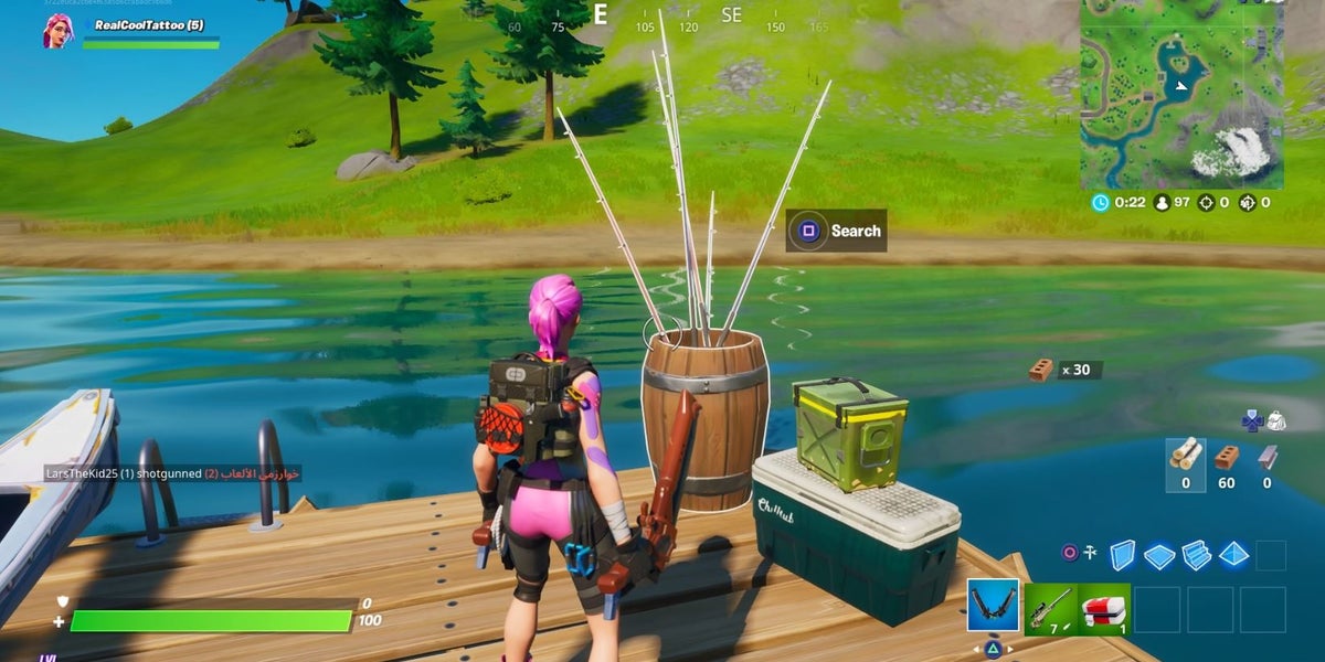 Fortnite Fishing Guide: Where to find a fishing rod and catch Floppers and  Slurpfish