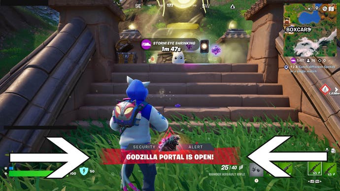 fortnite godzilla portal opening alert